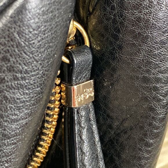 Coach Black Leather Bag Gold Accents Lightweight Office siren Corp Core Like New - Picture 12 of 13